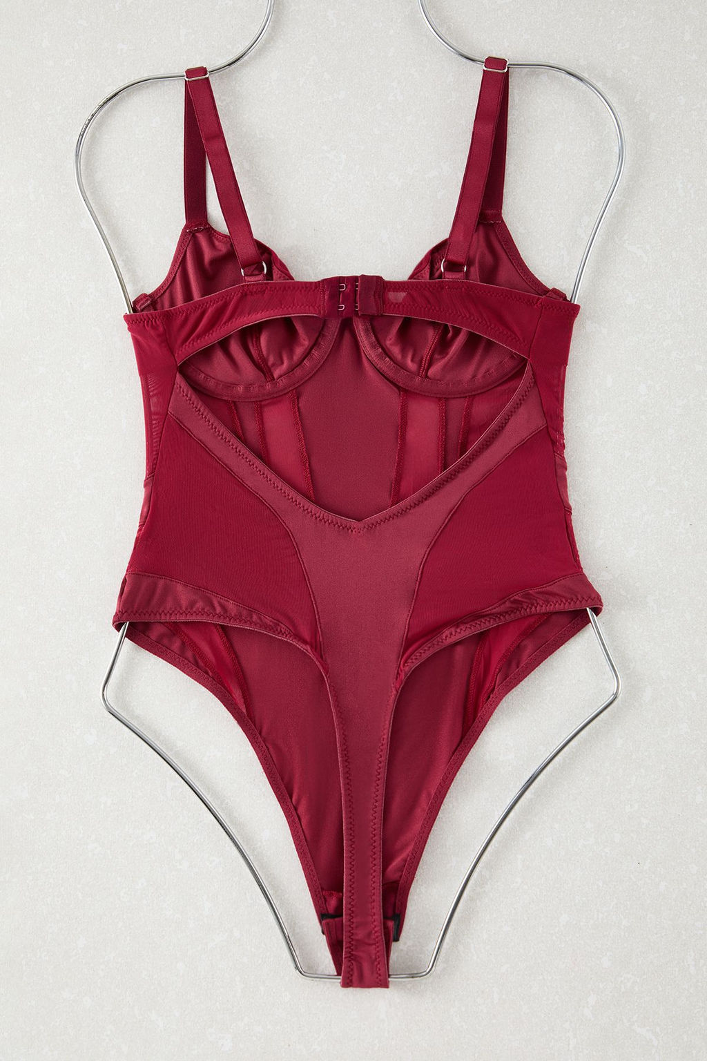 TRENDYOLMILLA Bordo Micro Tul Detayl? C?tc?tl? Orme Body THMAW25BD00006  фото 8