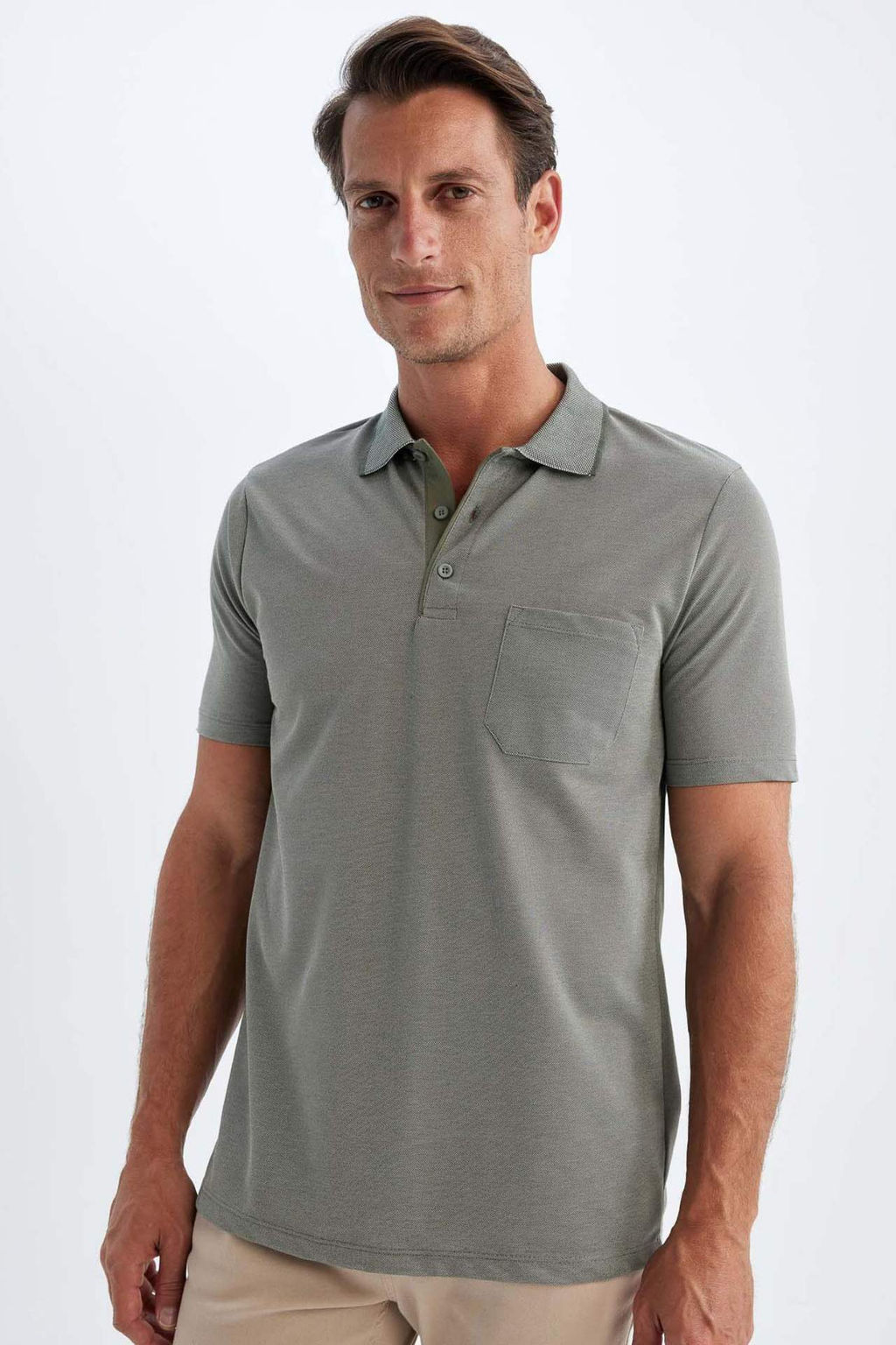 Regular Fit Basic Duz K?sa Kollu Pike Polo Tisort - Defacto фото 5