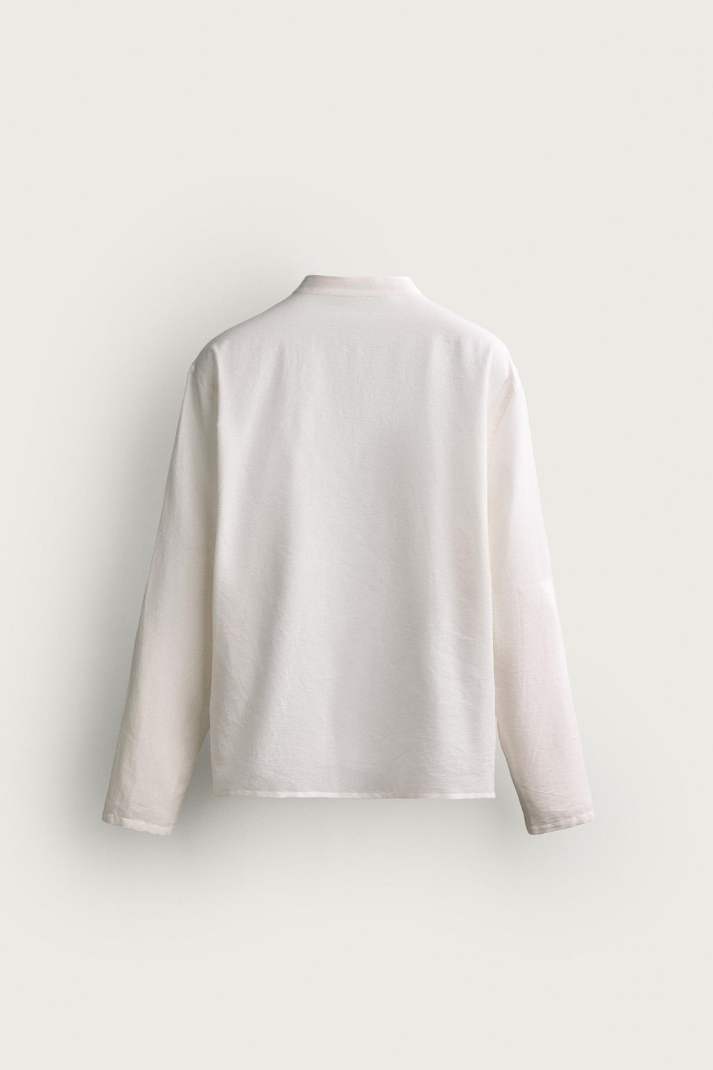 CAMISA RELAXED FIT ALGOD?N - VISCOSA LAZOS / Blanco roto - Zara фото 8