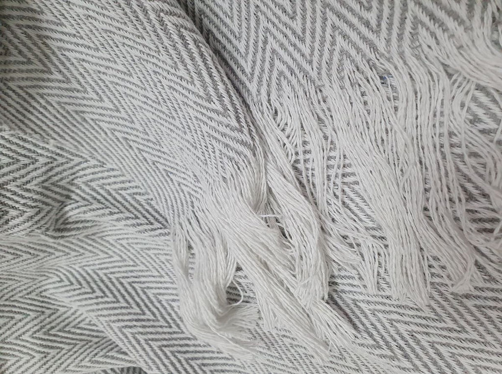 Плед байковый ПБ-400 150*210 жаккард "Скандинавский" цв св.серый