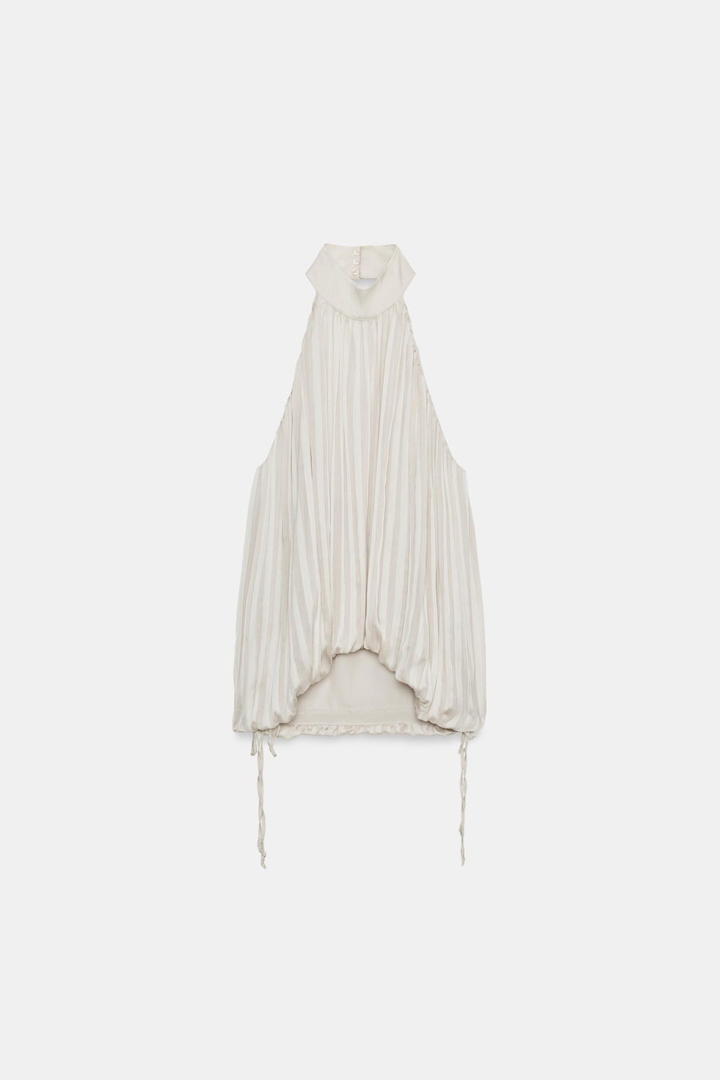 TOP HALTER PLISADO ZW COLLECTION / Perla / Beige - Zara фото 7