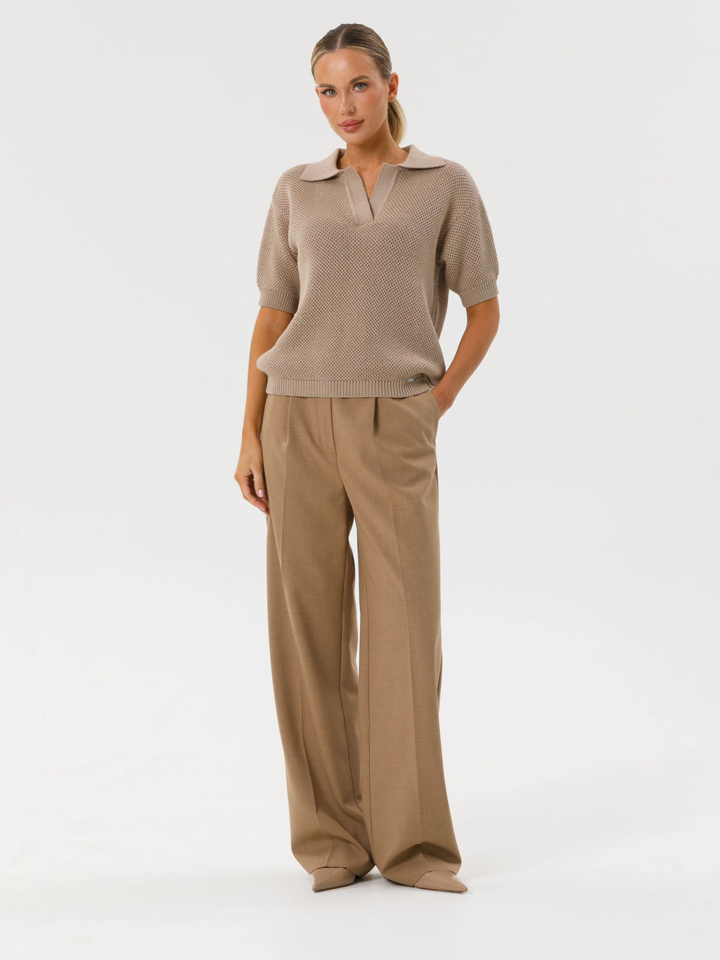 Блузка поло вязаная - Stilla фото 2