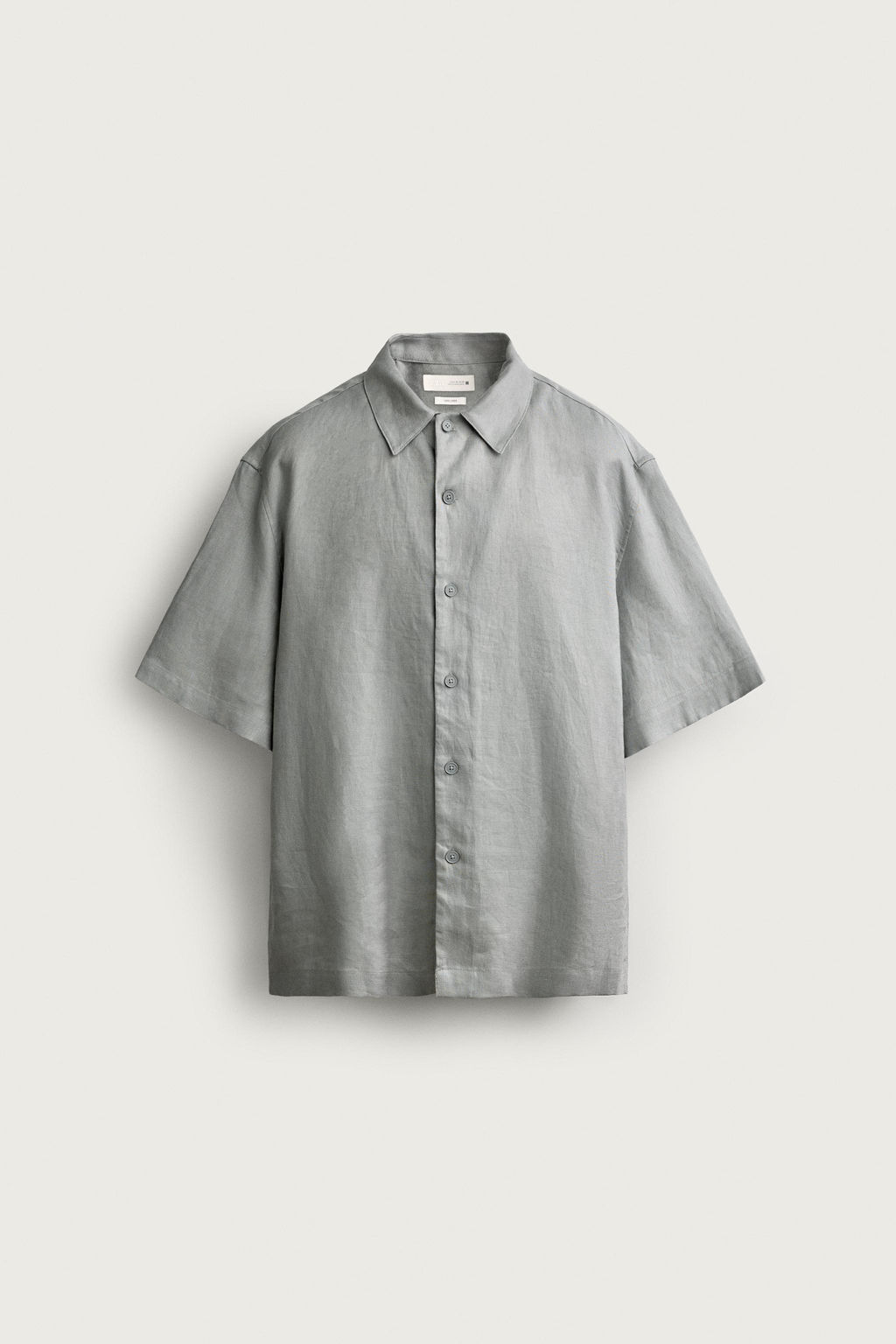 CAMISA RELAXED FIT 100% LINO / Gris claro - Zara фото 9