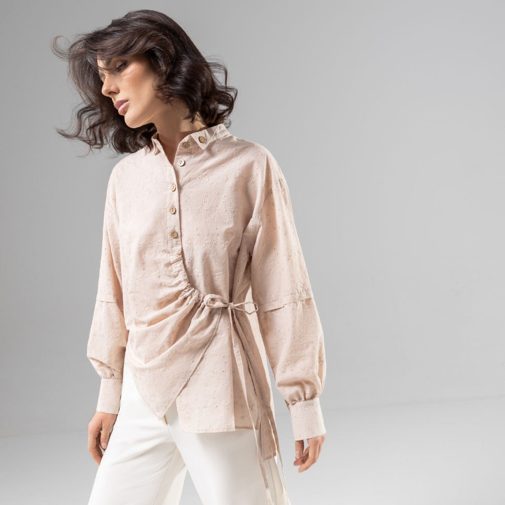 Рубашка из 100% хлопка, Дивная смелость (beige) - Charutti фото 20