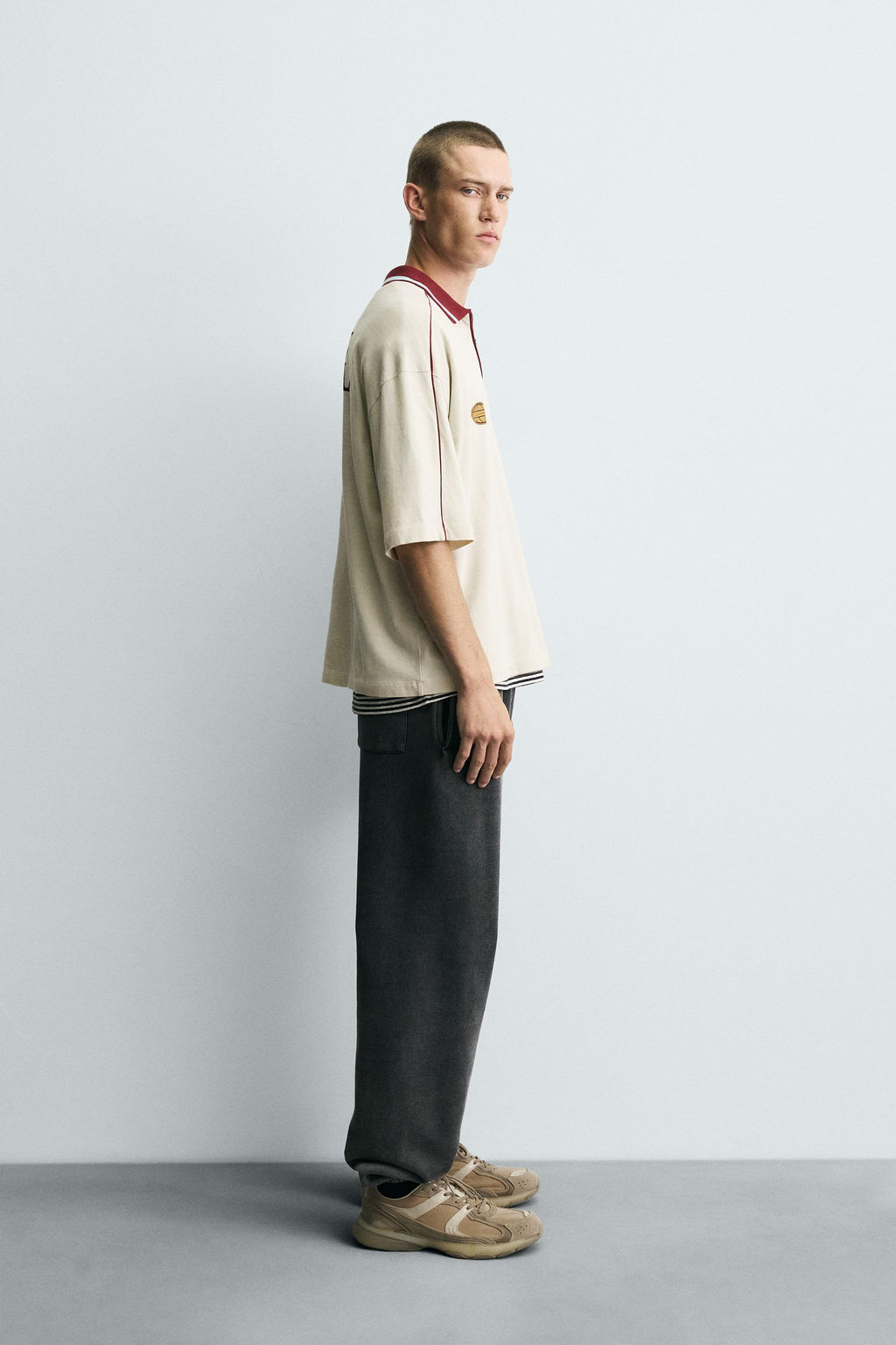 RETRO FOOTBALL PRINT POLO SHIRT - Zara фото 4