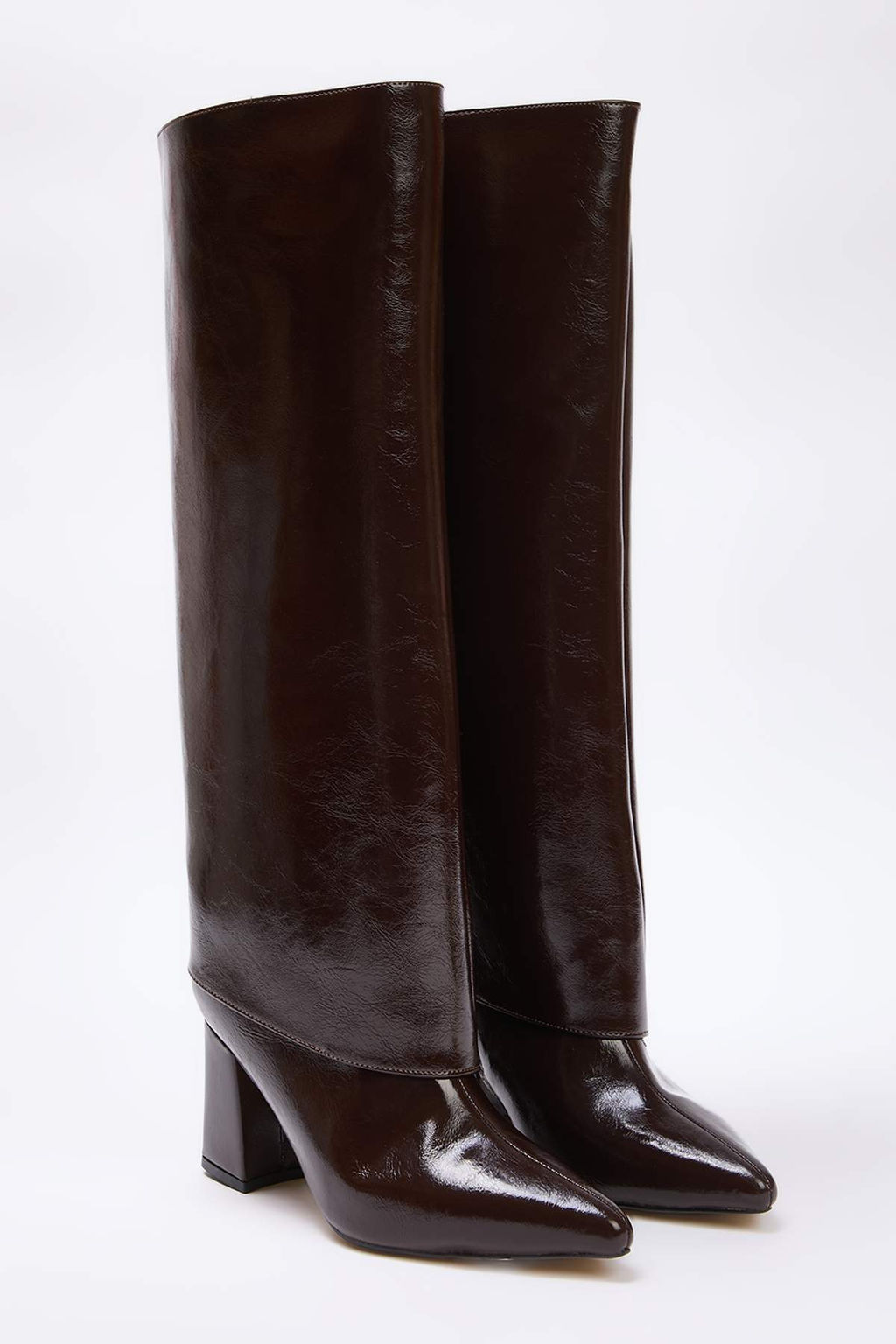 Siyah 2 Farkl? Kullan?ml? Hem Cizme Hem Bot Kad?n Blok Topuk Cizme TAKAW26CZ00027 - Trendyolmilla фото 14