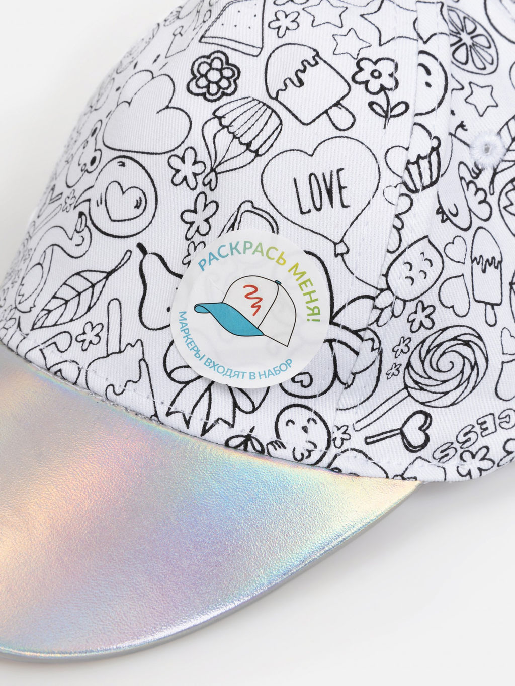 ACOOLA / Набор детский (кепка и 5 маркеров) Risuy черно-белый  фото 2