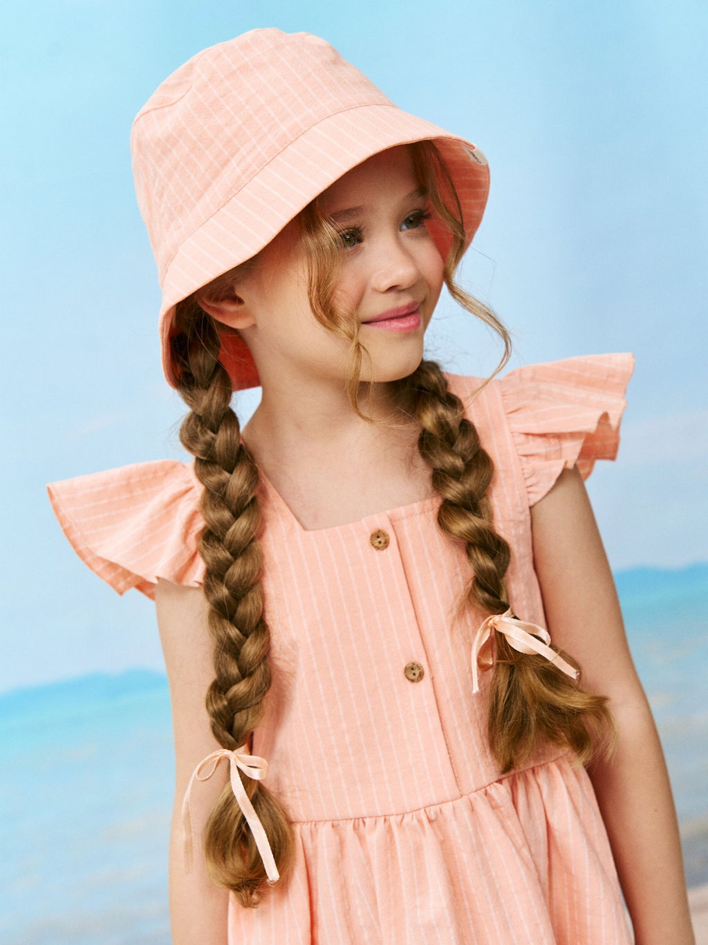 Панама хлопковая Персик - Bungly фото 2