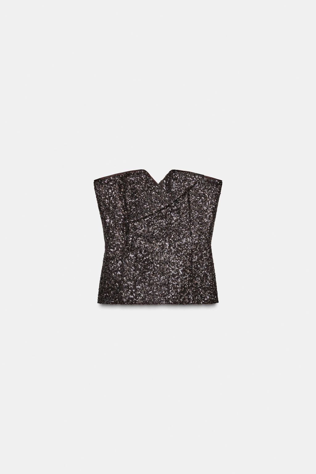 ZW COLLECTION LIMITED EDITION SEQUIN BUSTIER TOP - Zara фото 5