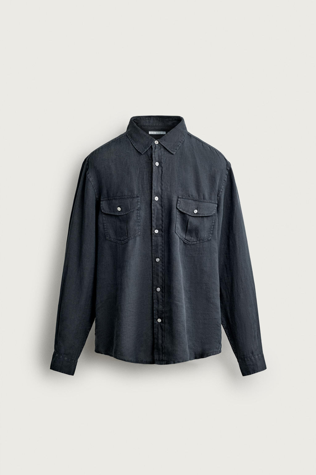 CAMISA RELAXED FIT 100% LINO / Marino - Zara фото 6