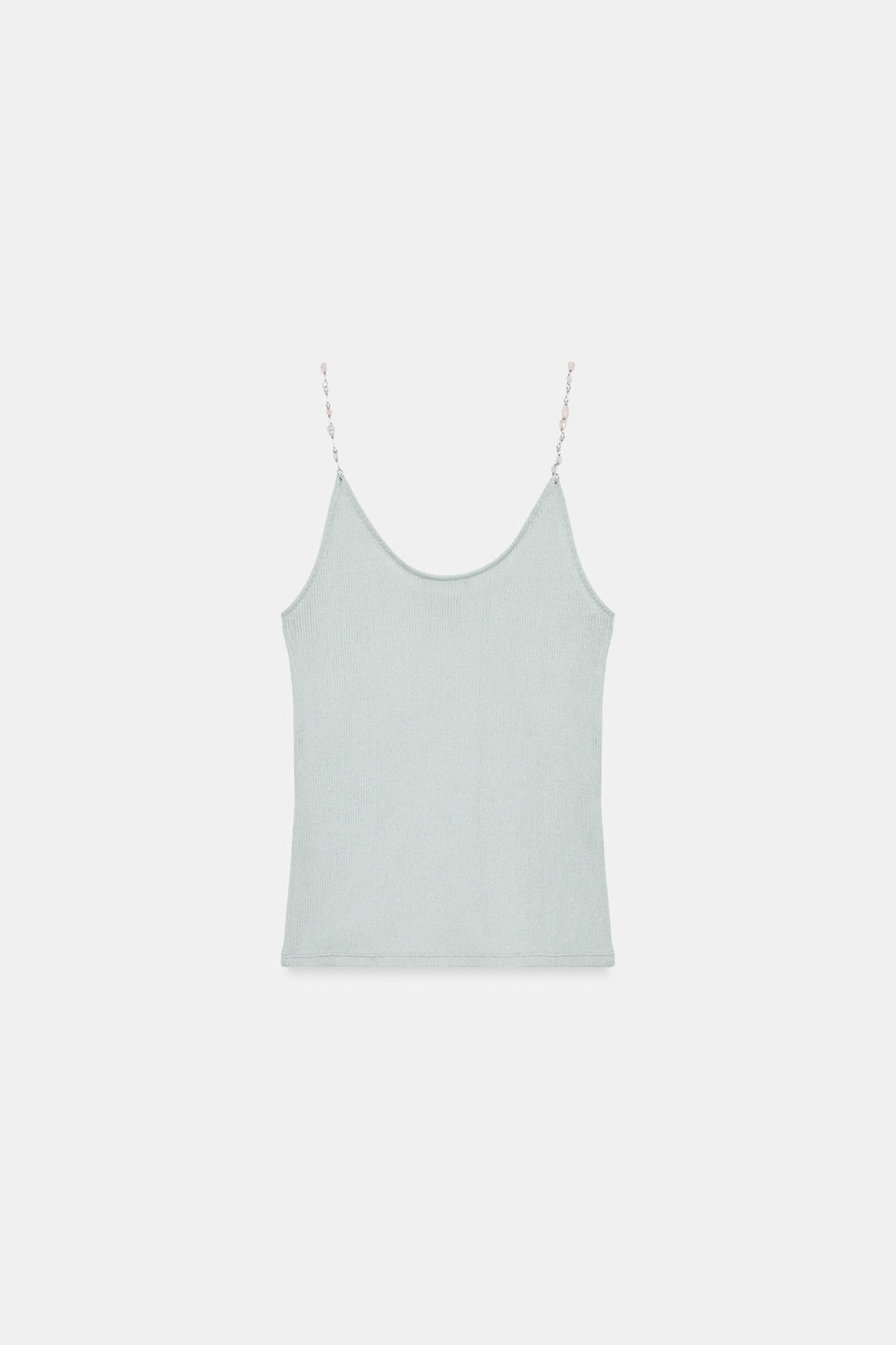TOP RIB ABALORIOS / Gris perla - Zara фото 6