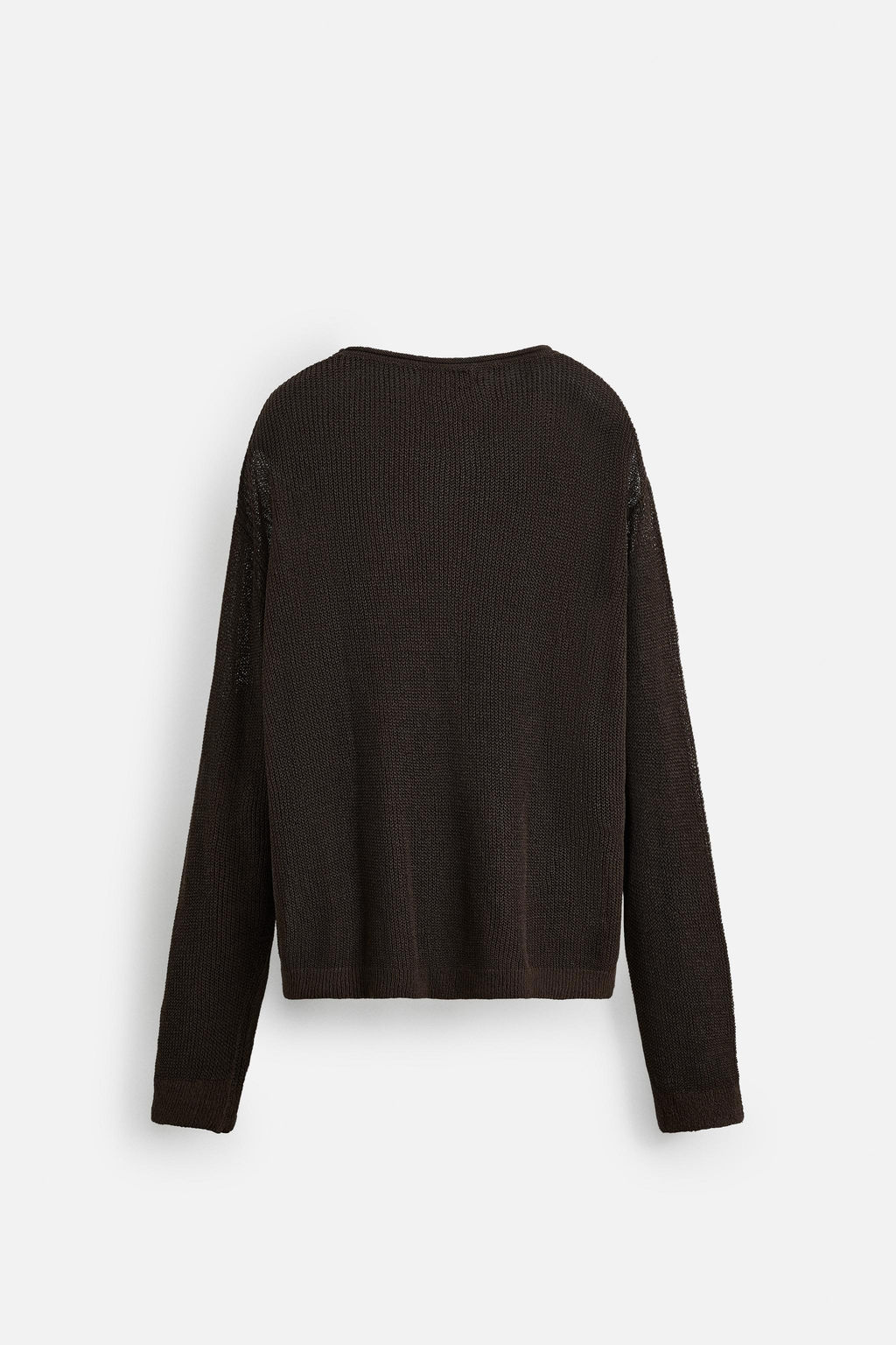 LINEN BLEND TEXTURED SWEATER - Zara фото 8