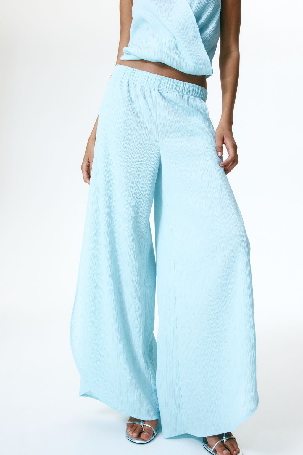 Pantal?n amplio con detalle cruzado - H&m фото 6