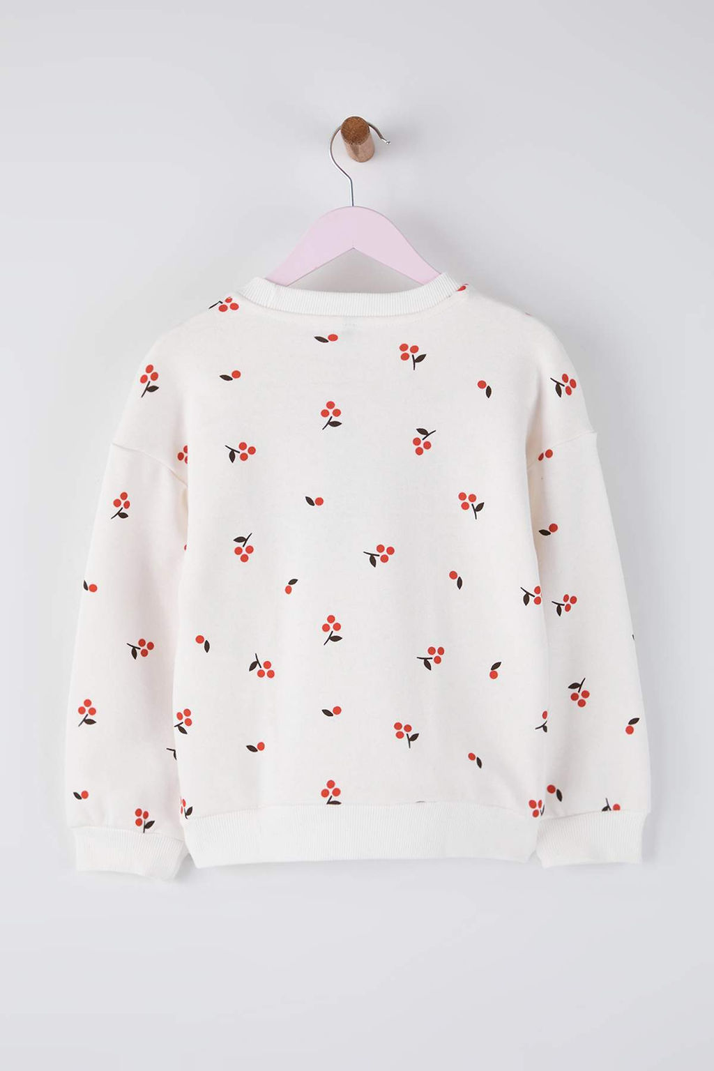 Ekru Pamuklu Bask?l? K?z Cocuk Orme Sweatshirt TKDAW26SW00053 - Trendyolmilla фото 4