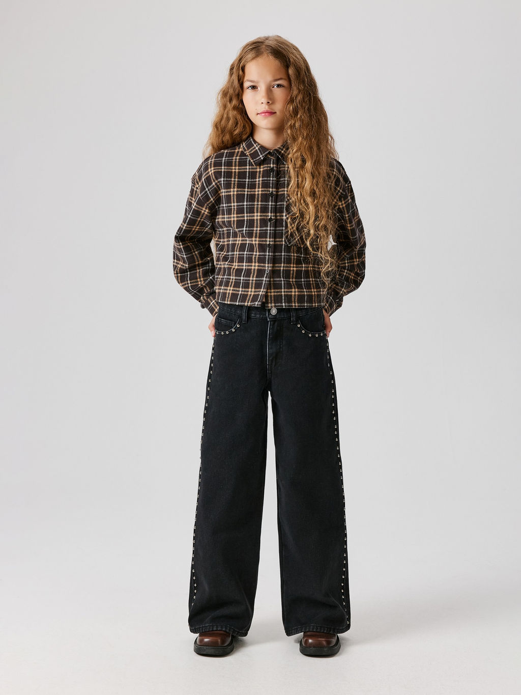 ACOOLA / Брюки джинсовые (утепленные) детские для девочек Zeya черный