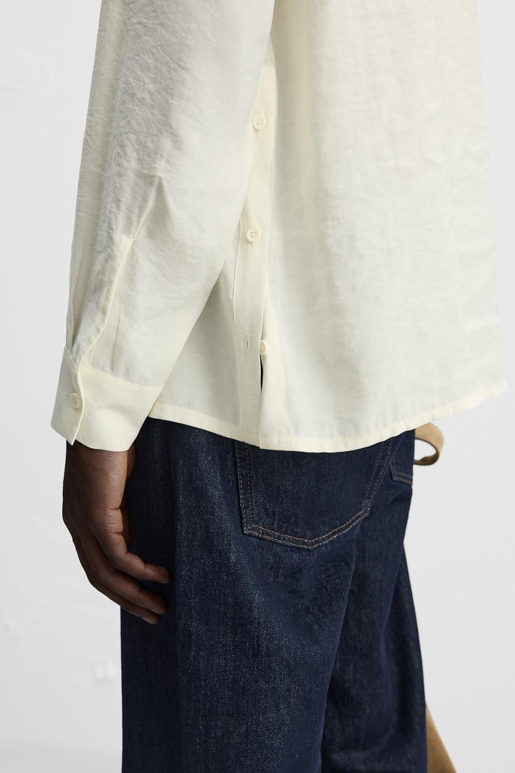 SHIRT WITH SIDE BUTTONS - Zara фото 17