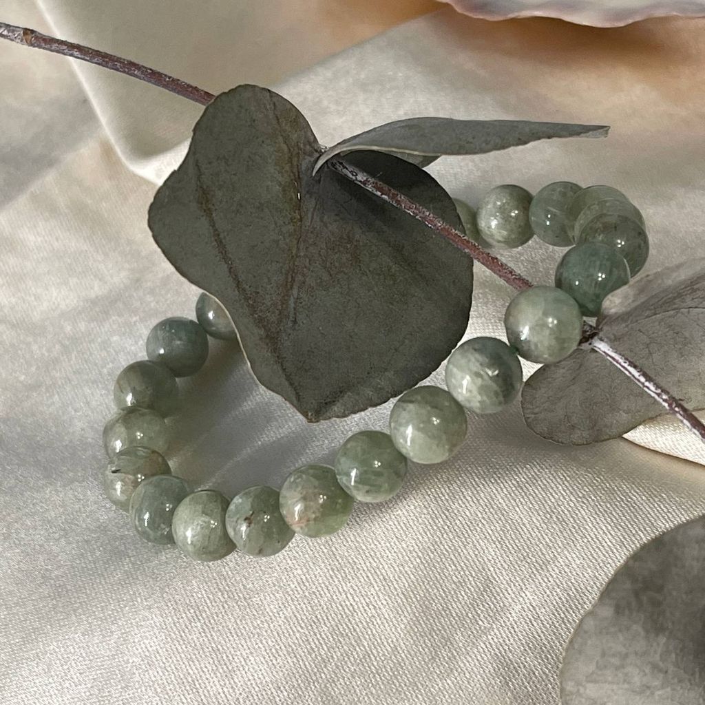 Браслет из Кианита зеленого 18 см