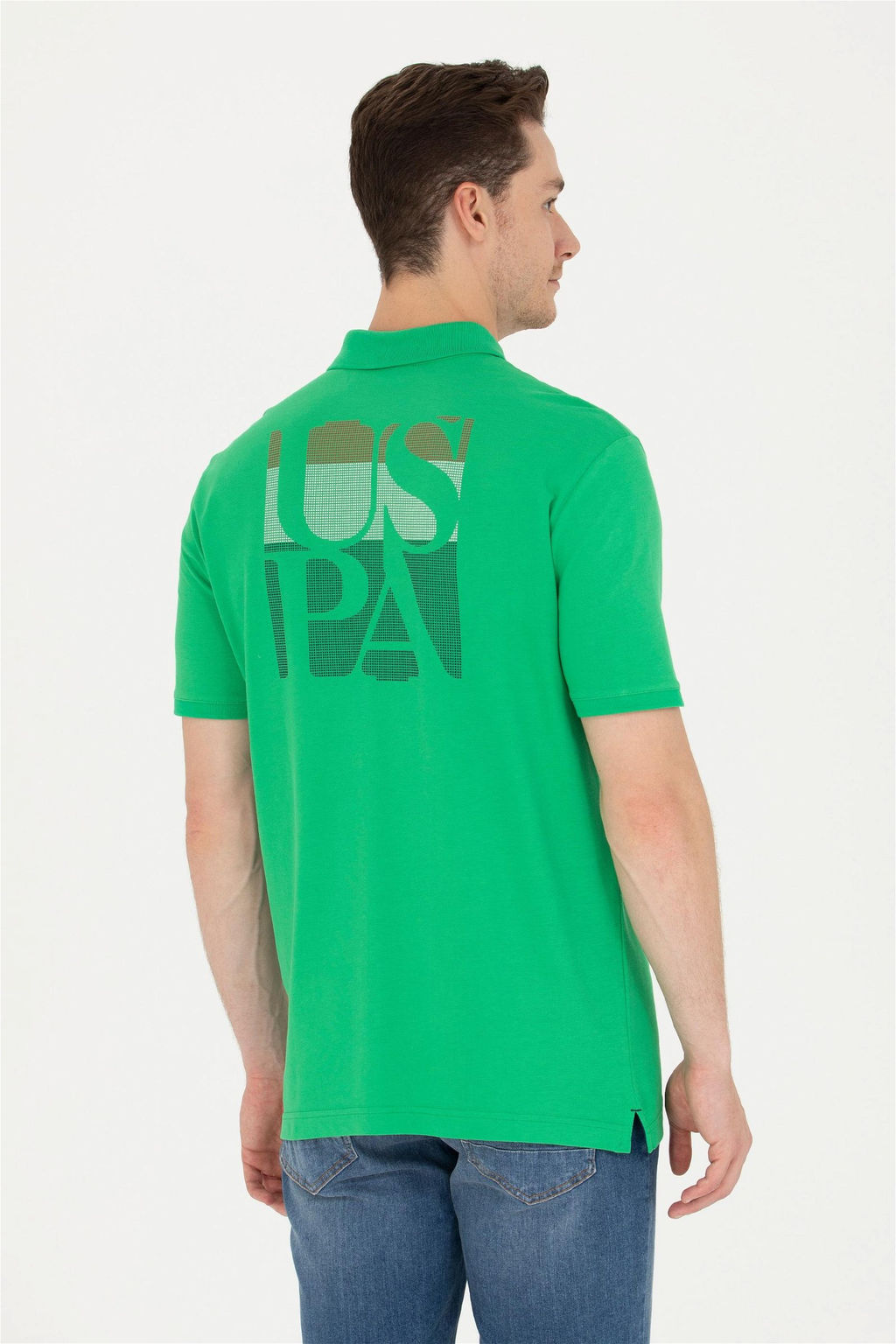 U. S. Polo Assn Мужская футболка Apple Green с воротником-поло - U.s. polo assn фото 9