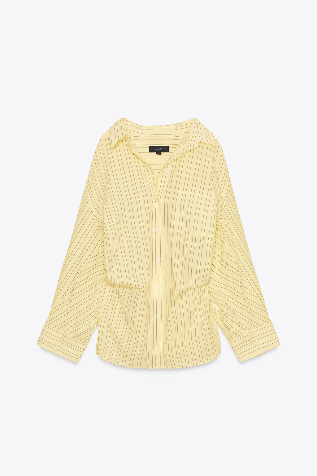 OVERSIZE STRIPED POPLIN SHIRT - Zara фото 4