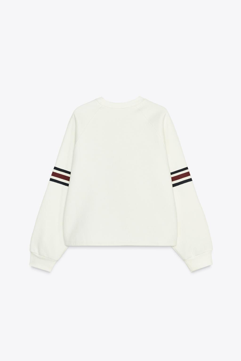 NUMBER STRIPES SWEATSHIRT - Zara фото 6