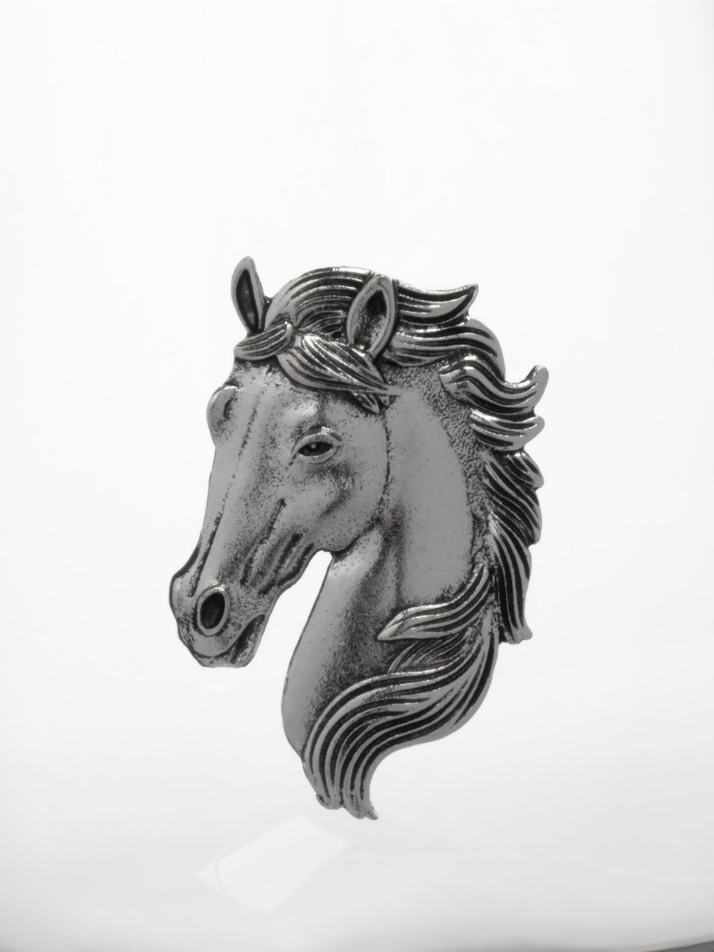 Стакан для виски, 12 см, 500 мл, стекло/металл, серебристый, Голова коня, Horse - Anna lafarg фото 4