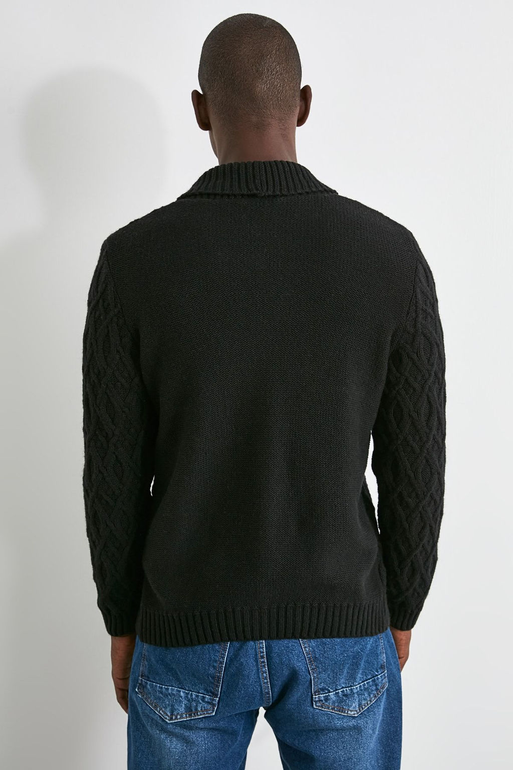 TRENDYOL MAN Siyah Erkek Sal Yaka Sac Orgu H?rka TMNAW21HI0320 - Trendyolmilla фото 10