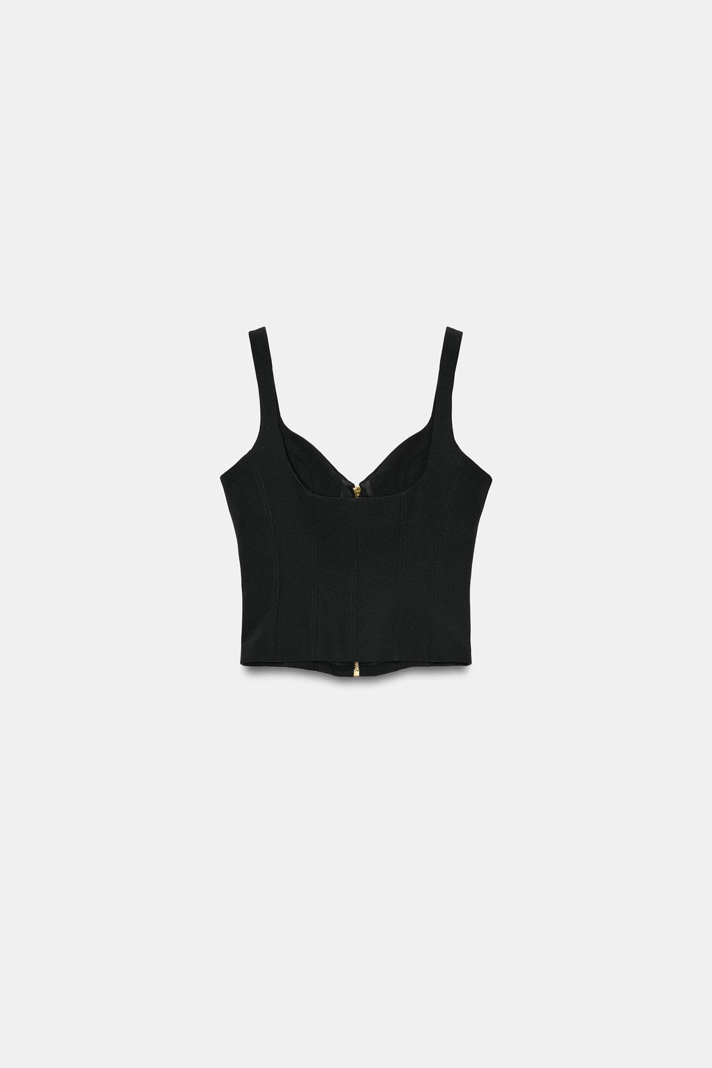 TOP CORSETERO CREMALLERA / Negro - Zara фото 8