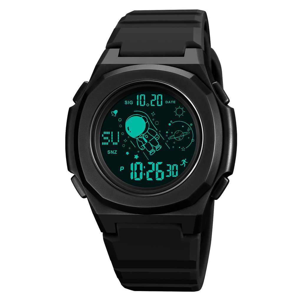 Часы наручные Skmei мужские электронные спортивные 2024black-black