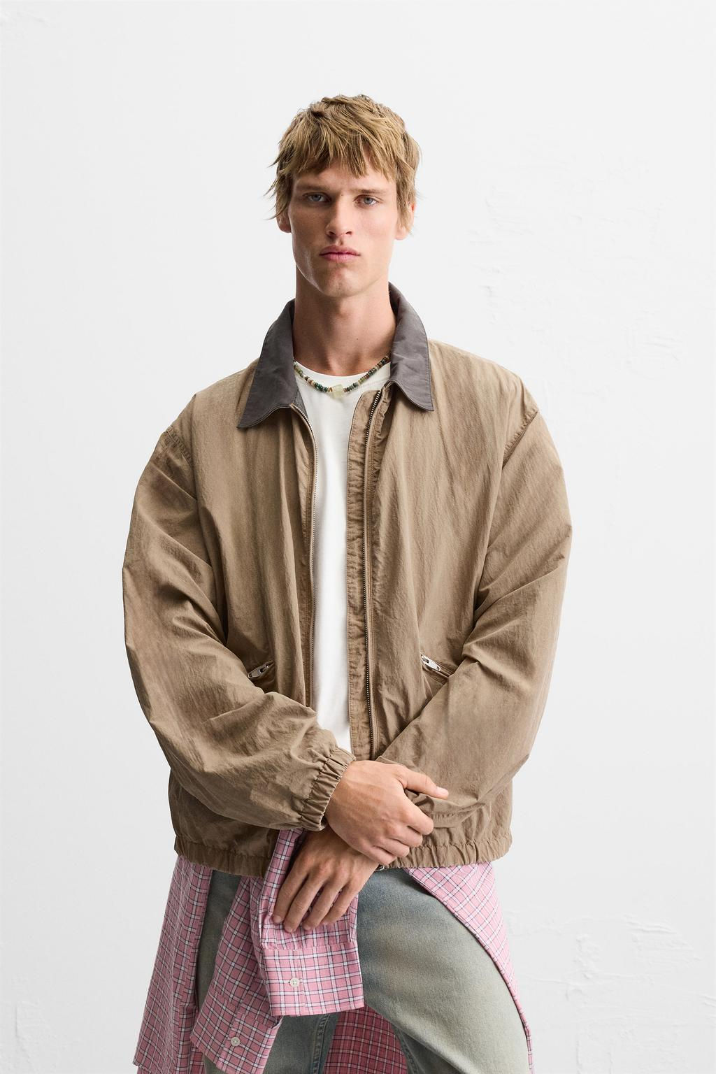 JACKET WITH CONTRAST COLLAR - Zara фото 2