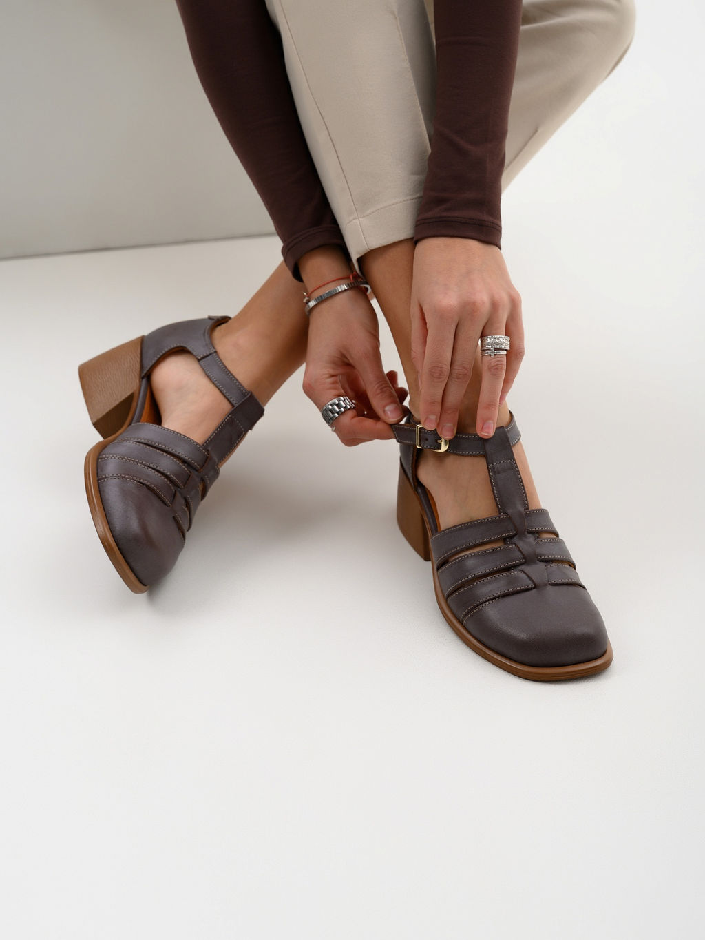 Босоножки 5036.23663bе.Вакса коричневый