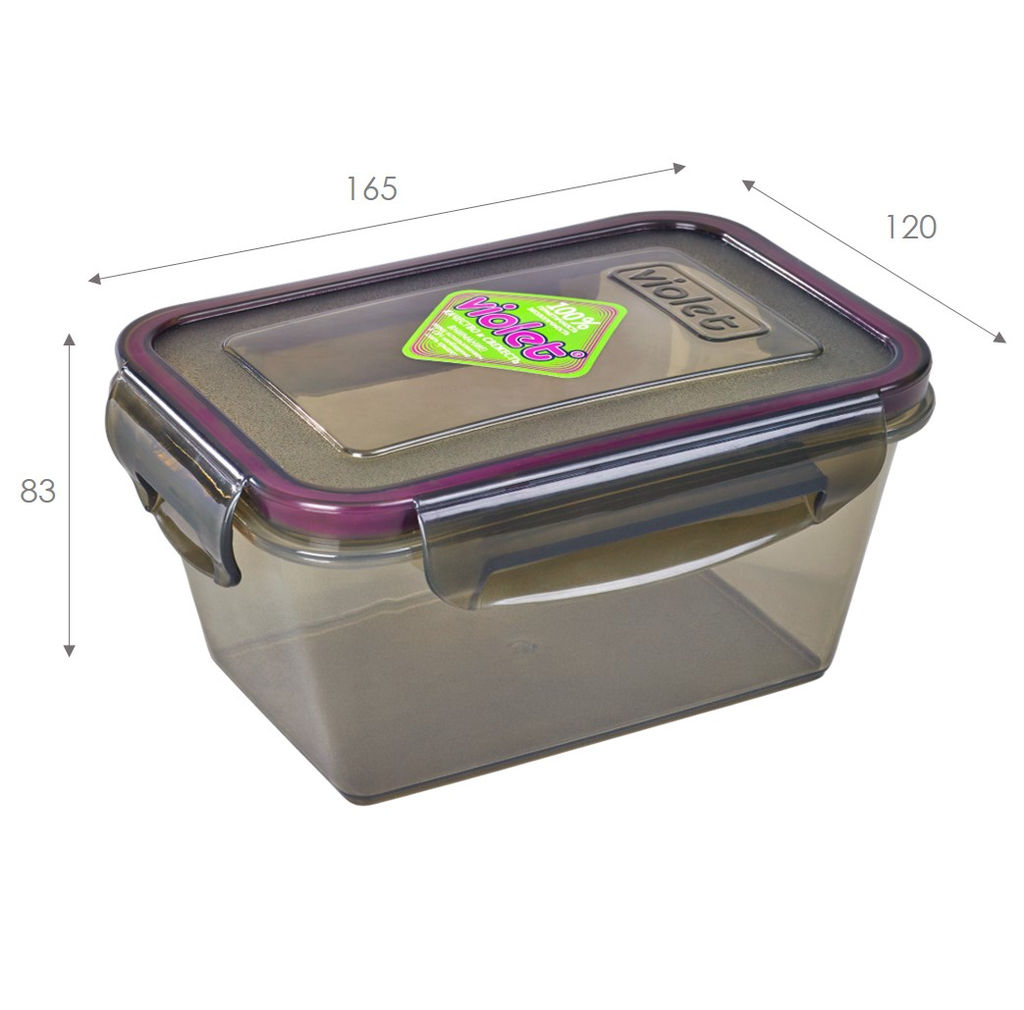 Контейнер герметичный прямоуг. 800 мл, арт. 092/081 ДЫМЧАТЫЙ