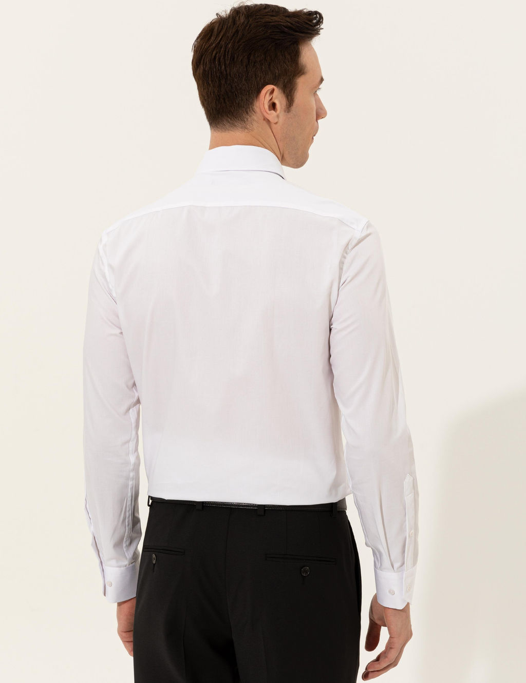 Beyaz Slim Fit Uzun Kollu Basic G_mlek - Cacharel фото 5