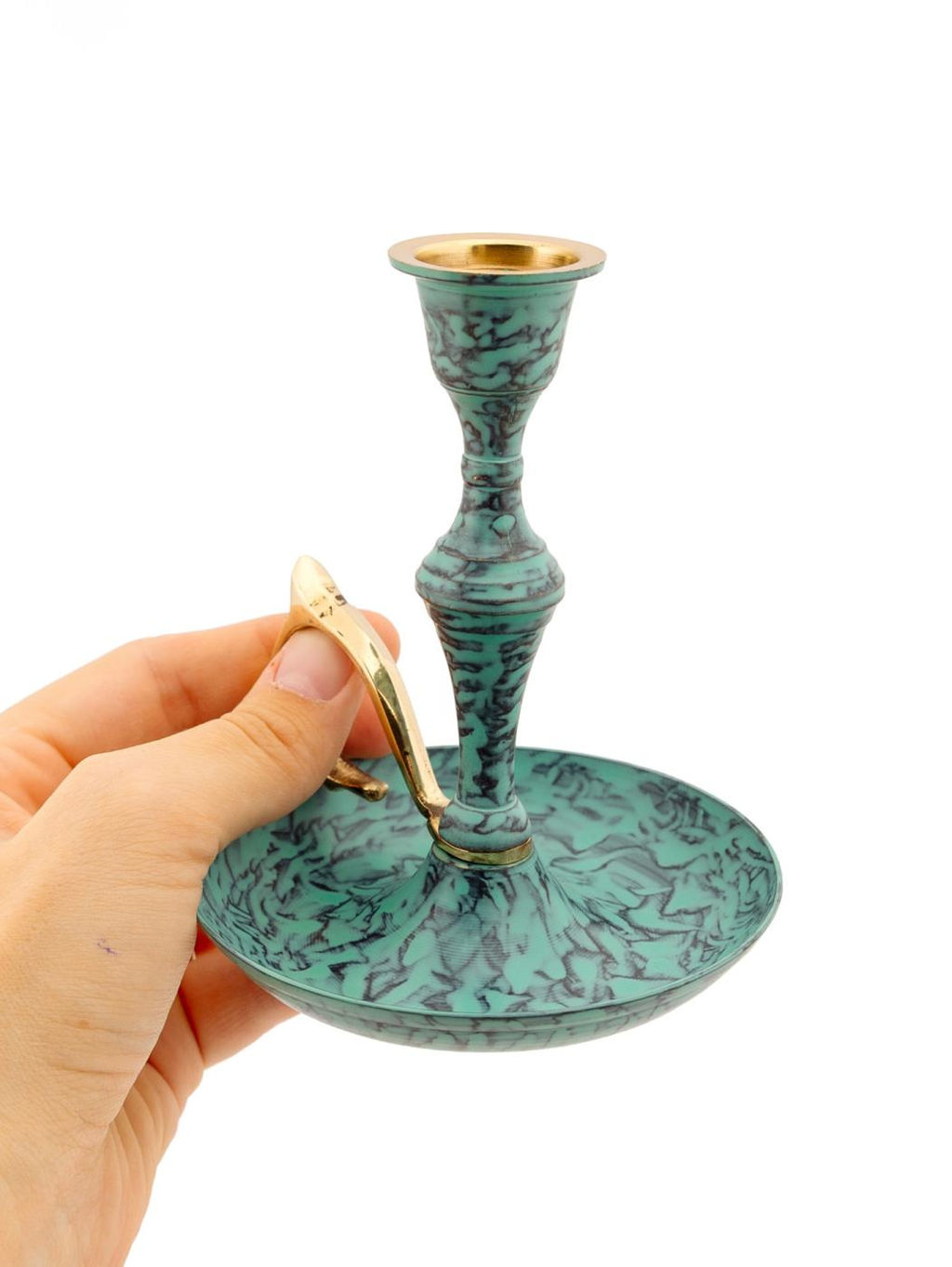 Подсвечник №Коп4621/3 с ручкой (набор из 2) - Ганг фото 4