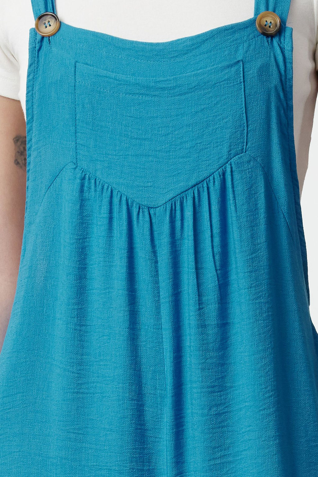 Indigo Bol Paca Maxi Jile Dokuma Keten Kar?s?ml? Tulum TWOSS21TU0090