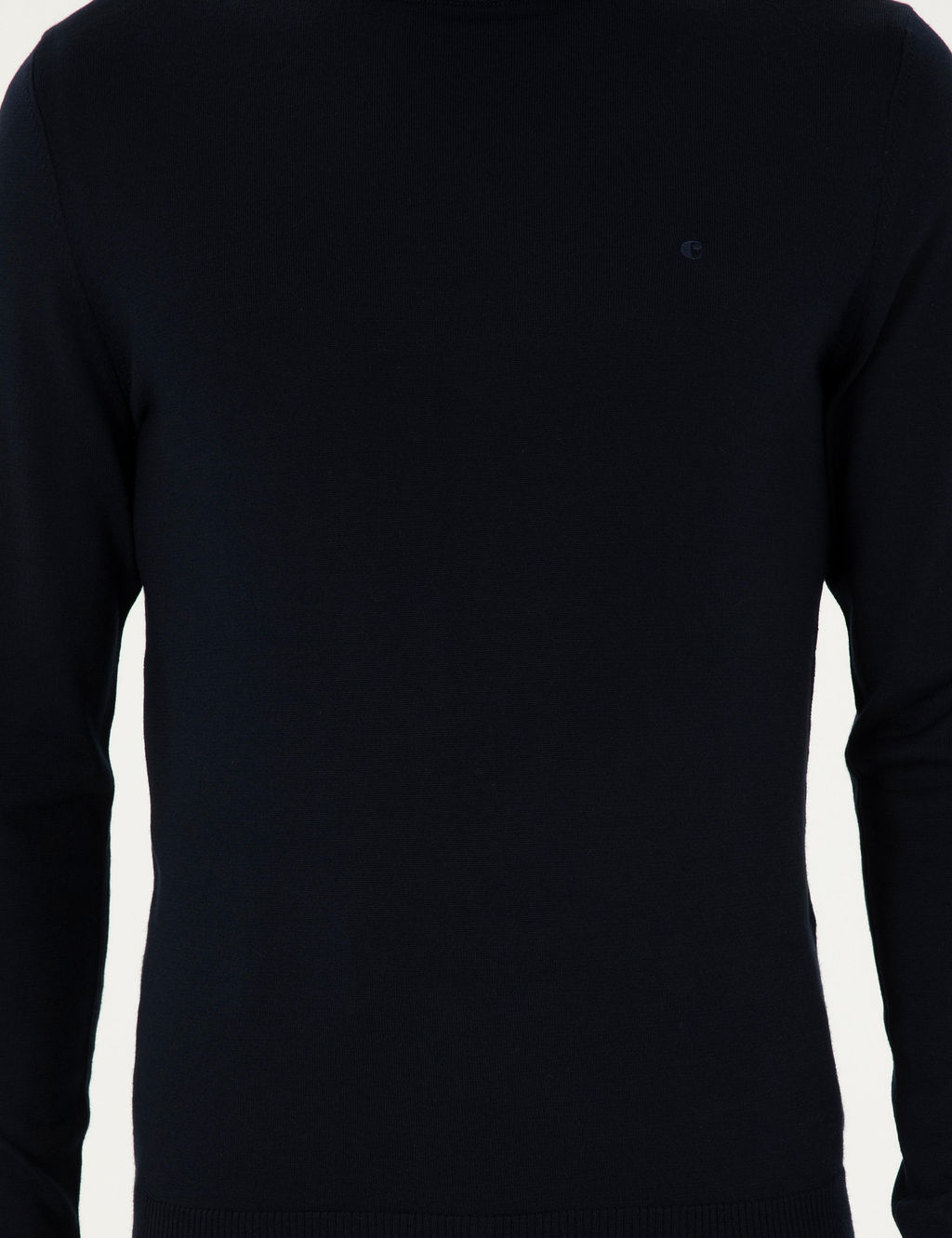 Темно-синий базовый свитер узкого кроя - Cacharel фото 6