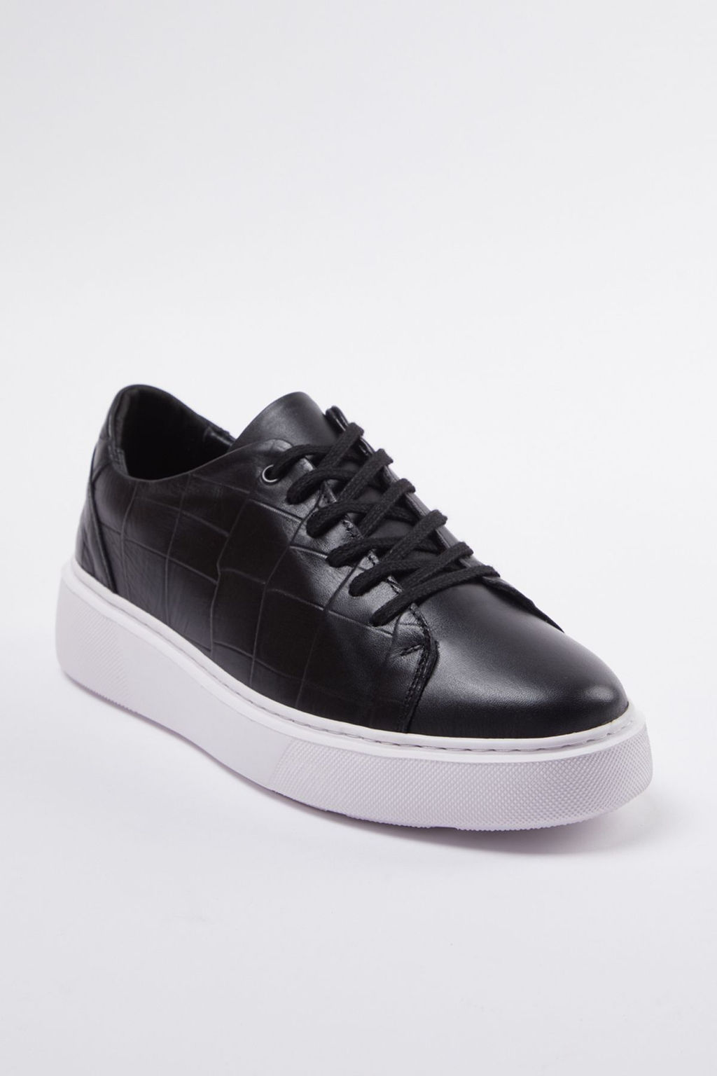 Trendyolmilla Shoes Siyah Hakiki Deri Krokodil Detayl? Erkek Spor Ayakkab? TAKAW25SN00010  фото 2
