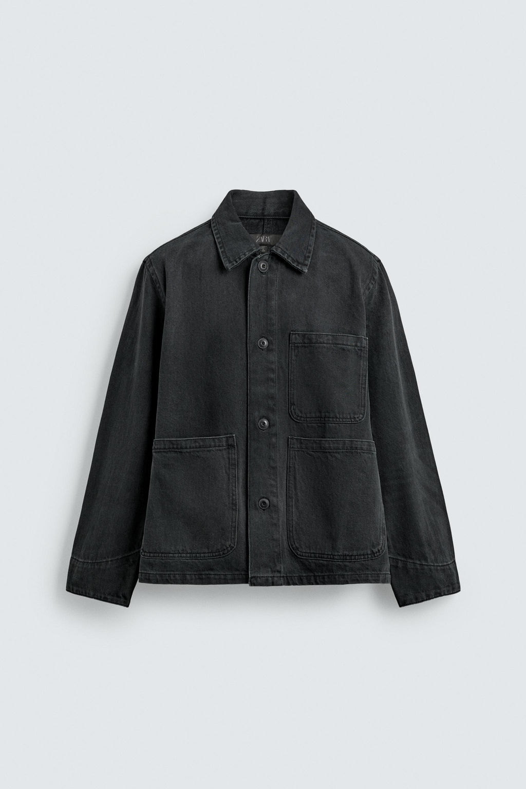 SOBRECAMISA RELAXED FIT BOLSILLOS / Gris topo - Zara фото 6