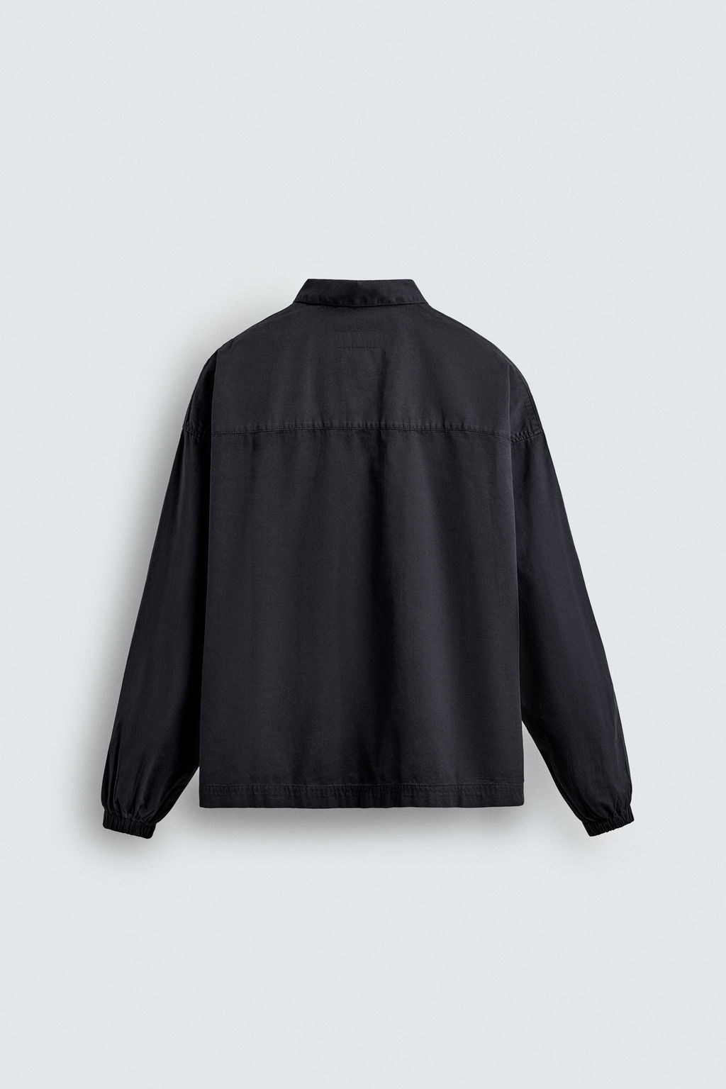 DENIM ZIP-UP POLO SHIRT - Zara фото 8