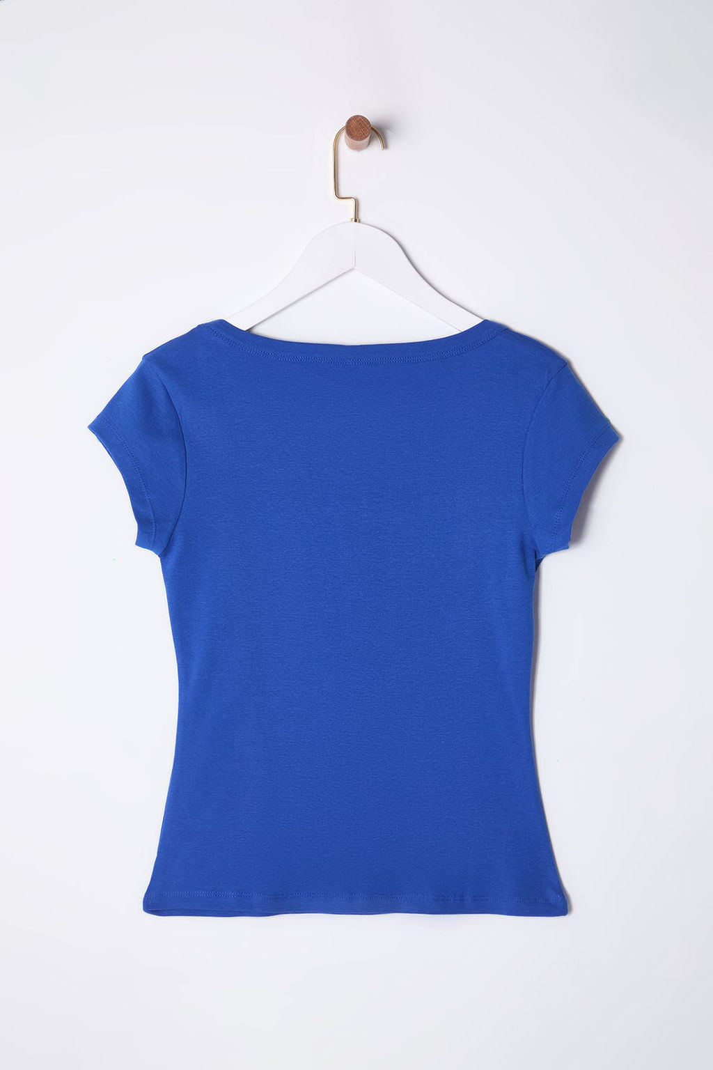 Saks Kare Yaka Fitted/Vucuda Oturan Orme Bluz TWOSS25BZ00020