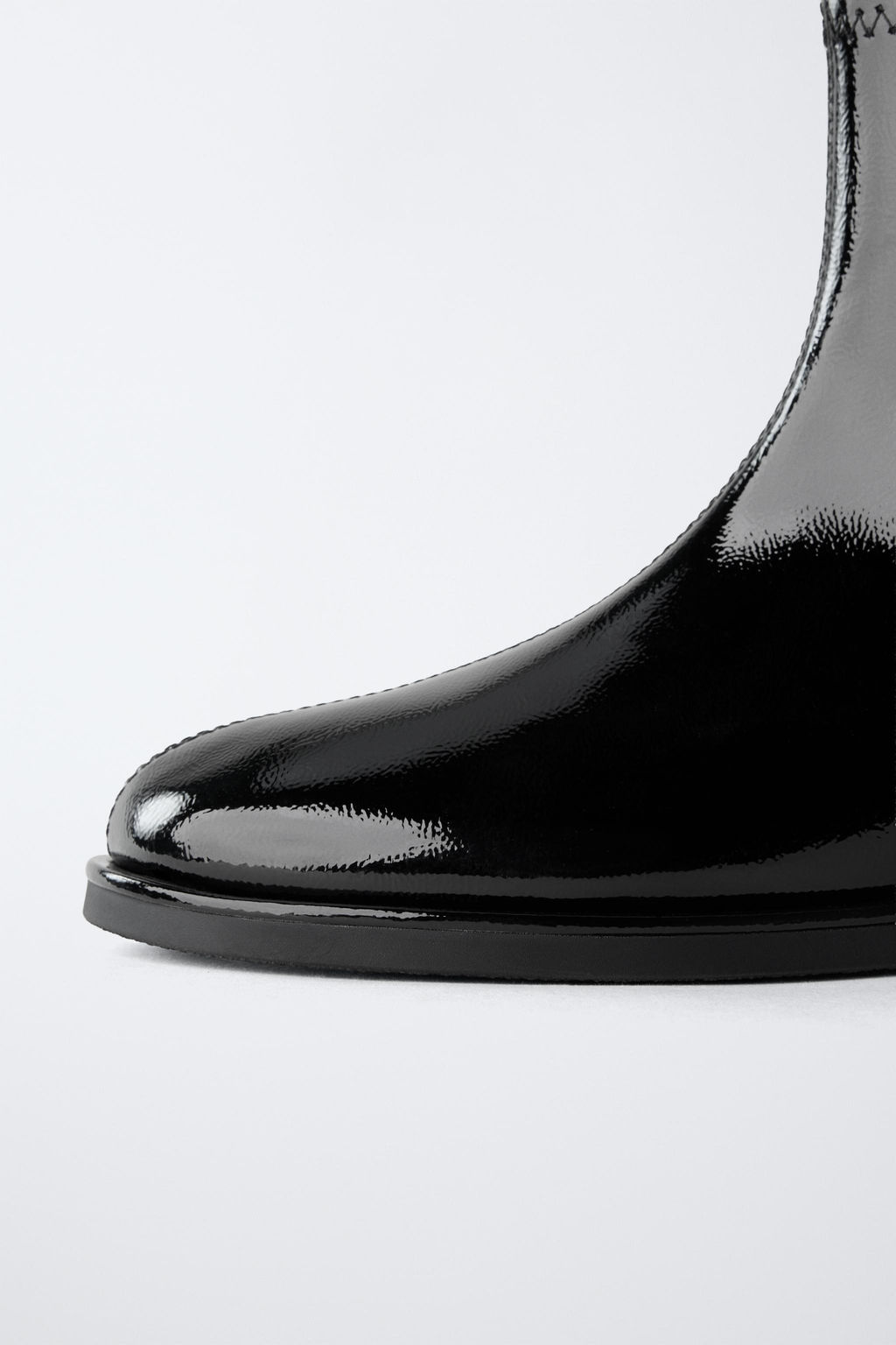 PATENT ANKLE BOOTS