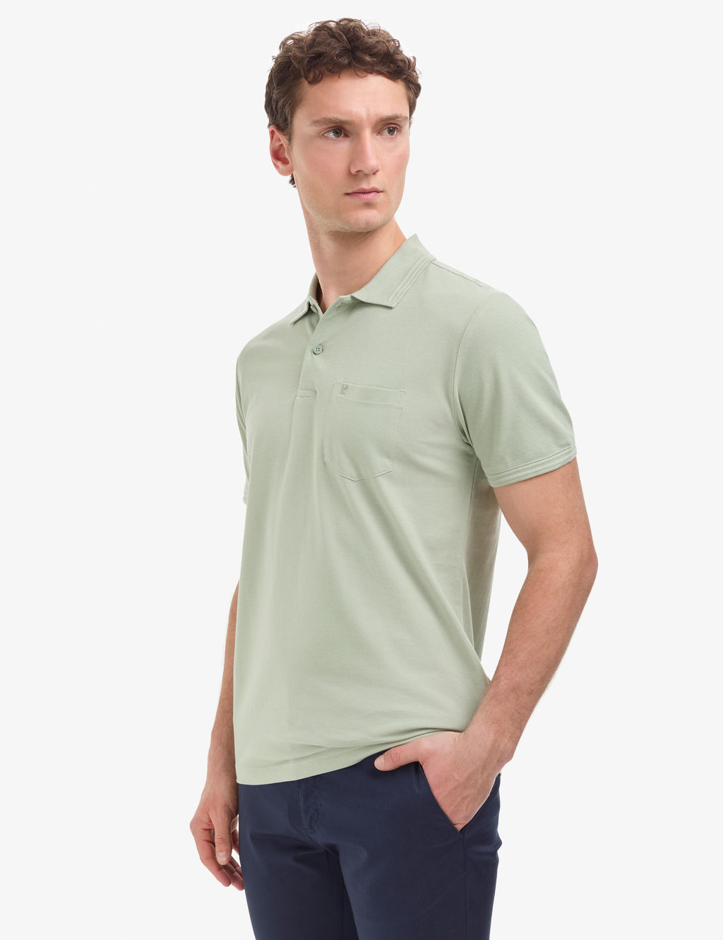 _a_la Regular Fit %100 Pamuk K_vr_lmaz Polo Yaka Basic Ti__rt
