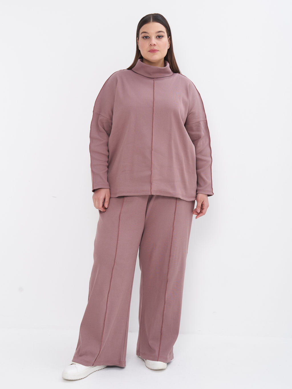Брюки в рубчик BB01802PUR64 - Артесса фото 4