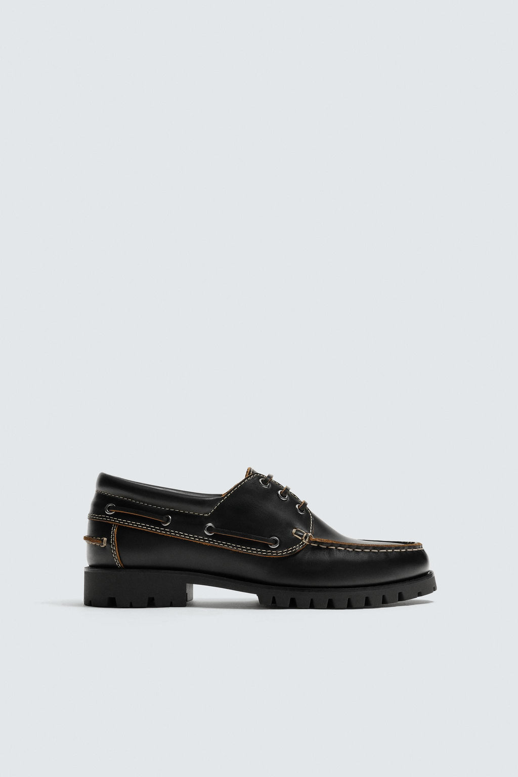 LEATHER DECK SHOES - Zara фото 4