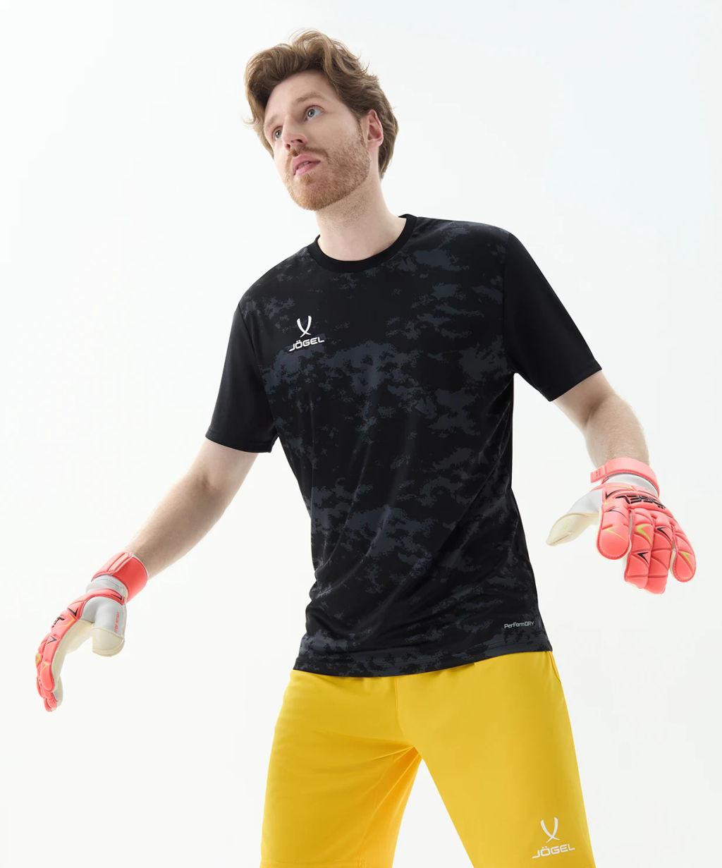 Футболка вратарская JOGEL DIVISION PerFormDRY SPLASH GK Jersey, черный  фото 6