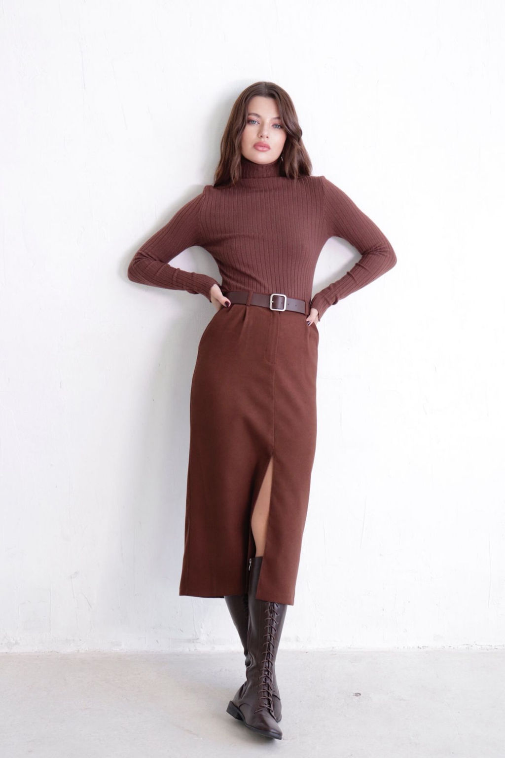 Юбка миди-макси с разрезом спереди - Martichelli фото 58