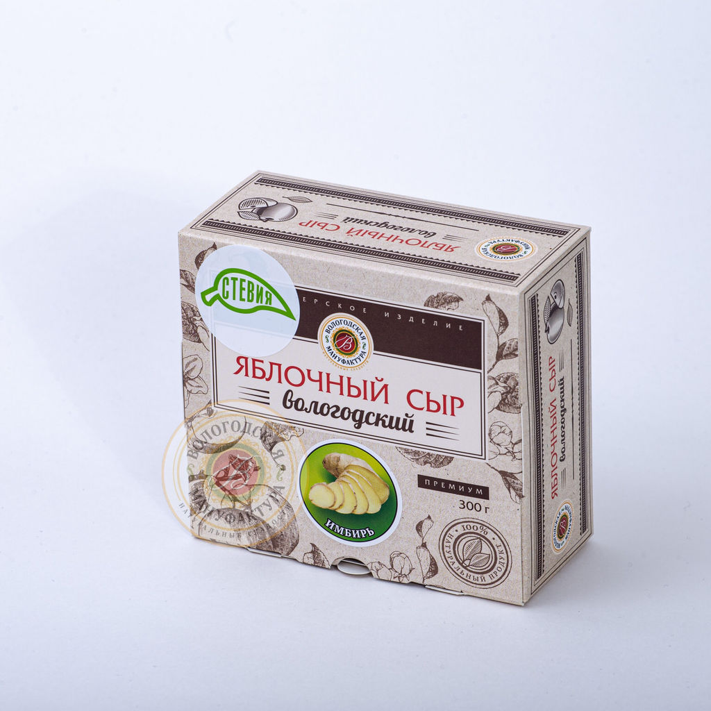Сыр яблочный без сахара с имбирем