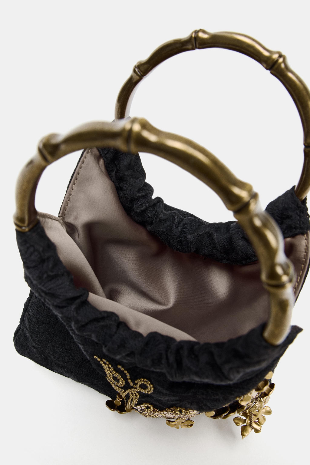 EMBROIDERED MINI BUCKET BAG - Zara фото 6