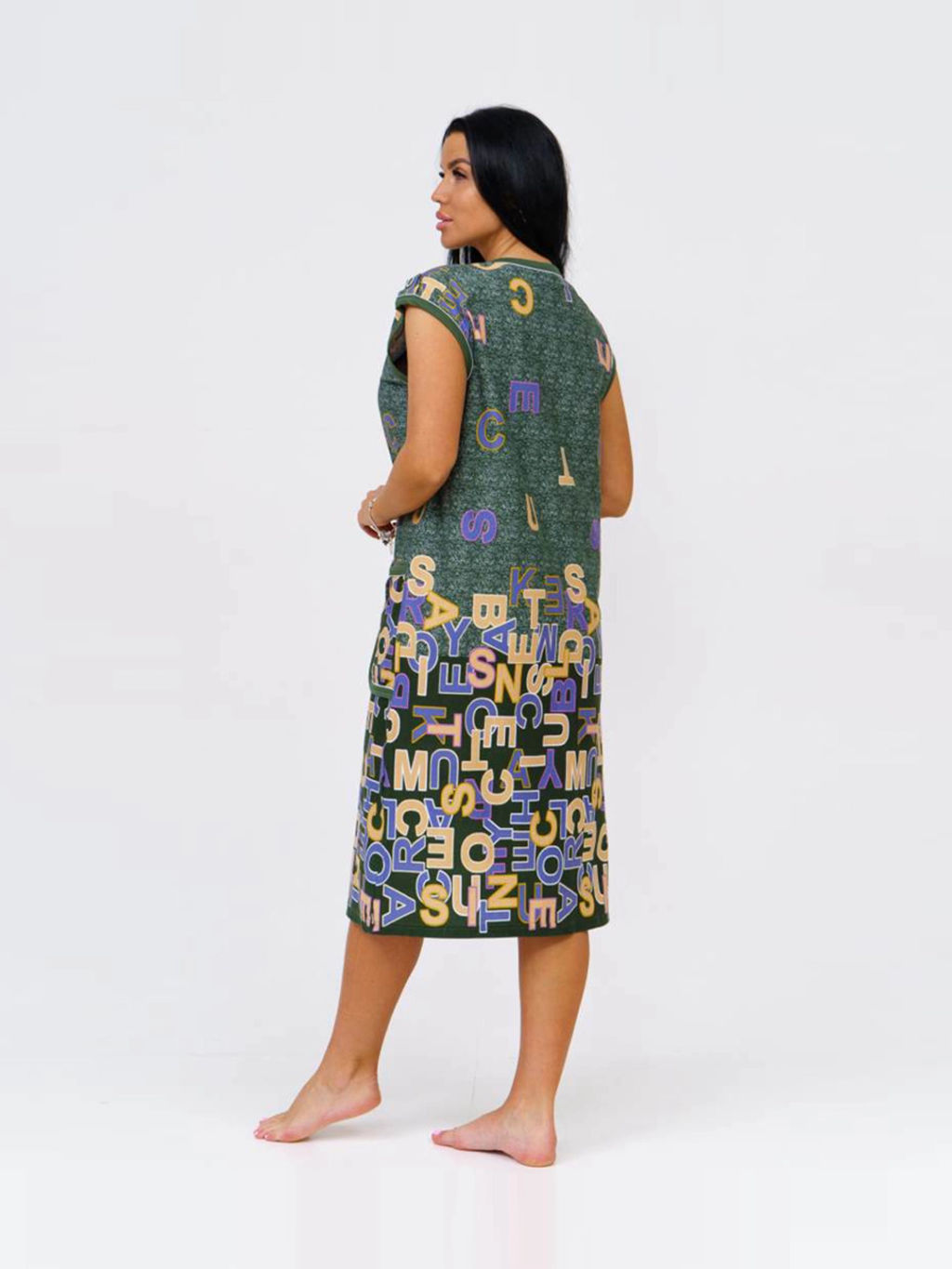 Халат женский, цвет зеленый