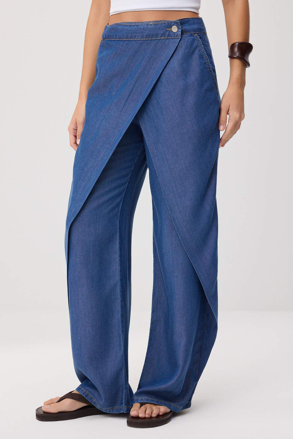 Mavi Bel Detayl_ Y_ksek Bel Wide Leg Jeans TWOSS26JE00319 - Trendyolmilla фото 3