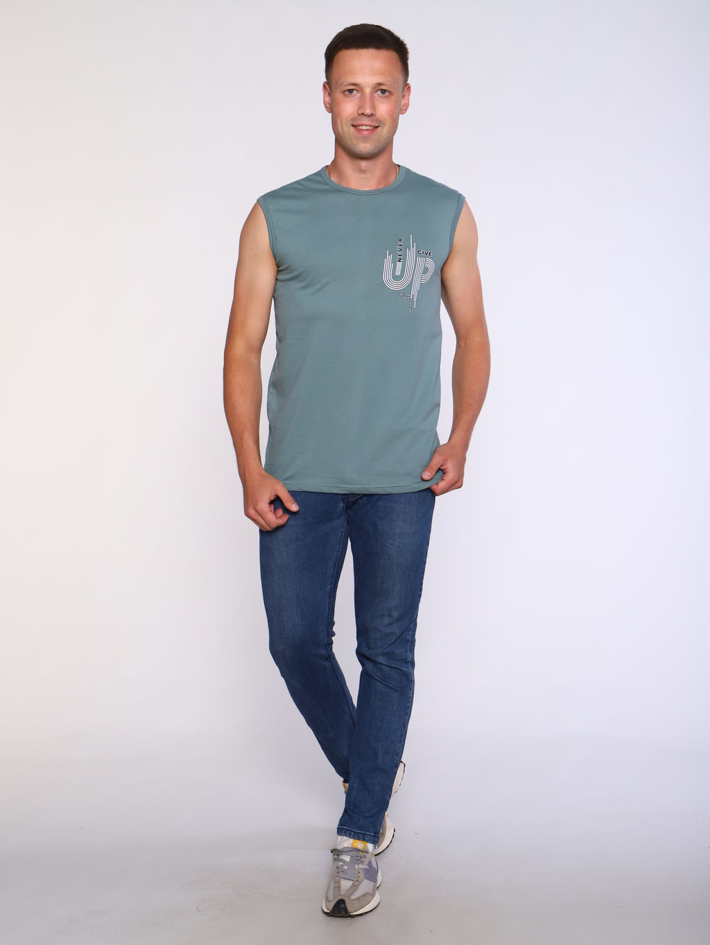 М360 Майка мужская (оливковый новый) - Иванушка-трикотаж фото 6